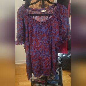 TERRA & SKY BOHO PEASANT TOP – SIZE 4X